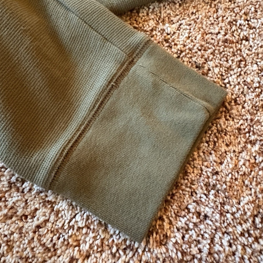 Goodfellow & Co XXL Olive Waffle Knit Henley Long Sleeve Thermal Shirt Layer EUC - Picture 10 of 12